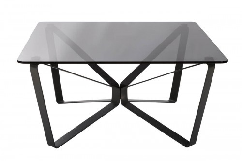 Стіл журнальний Nicolas LUTON S 89.5х89.5 скло димчастий глянець